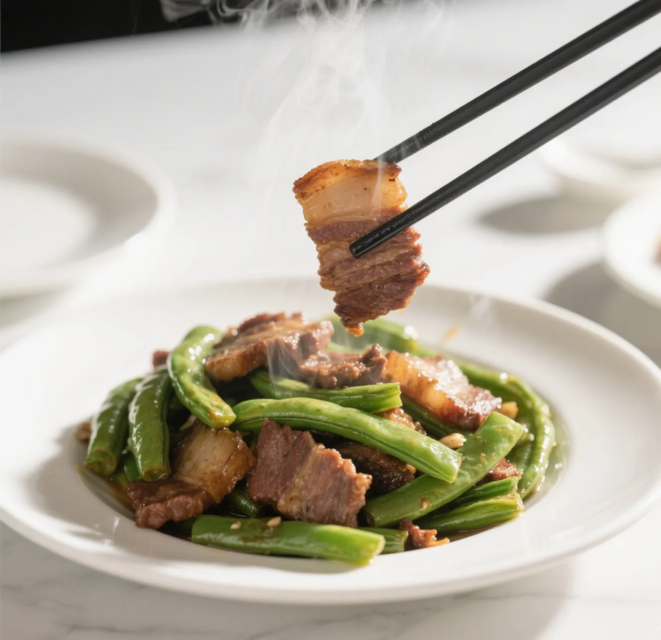 Roast Pork w. String Bean